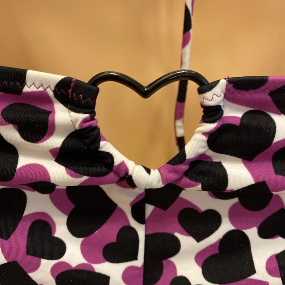 Victoria's Secret Black and Purple Heart Bandeau Bikini - Picture 10 of 16